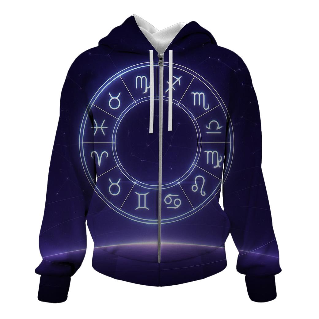 Galactic Zodiac Wheel Horizon custom hoodies