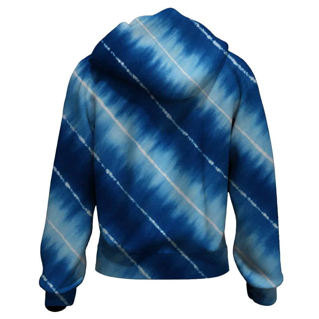 Indigo River Arashi Diagonal Flow hoodie styles