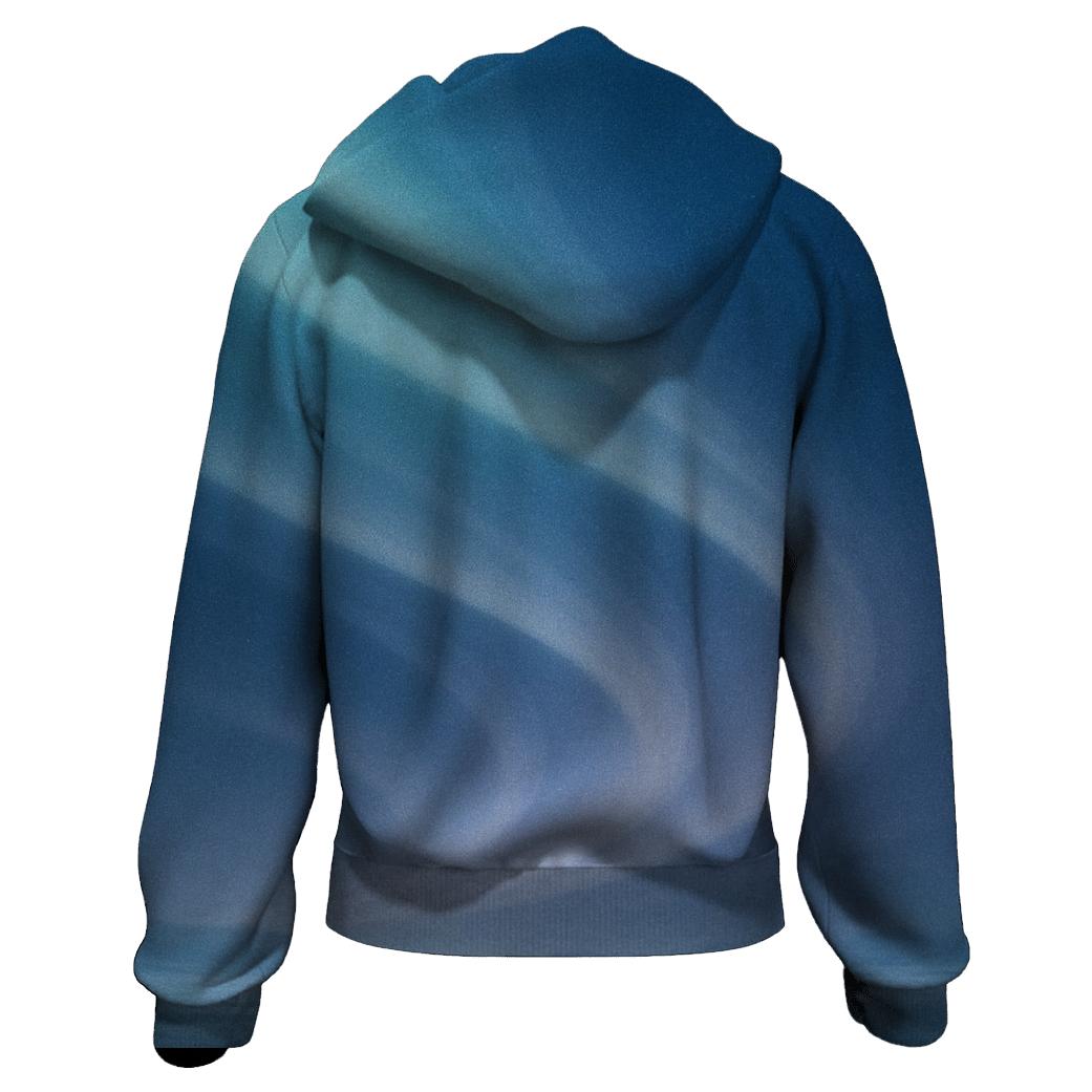 Glacial Aurora Drift embroidered hoodies