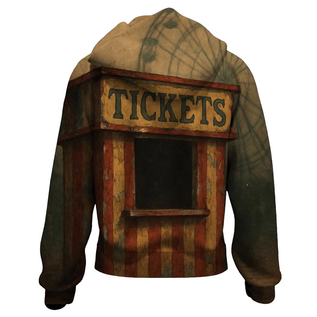 Rusty Carnival Ticket Booth Poster heavyweight hoodies