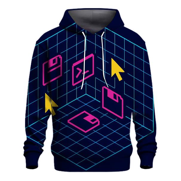 Retro Computer Grid Room hoodie designs