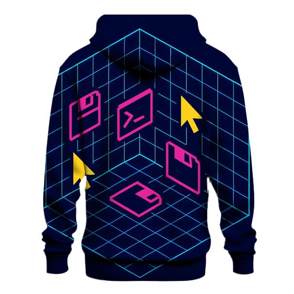 Retro Computer Grid Room hoodie designs
