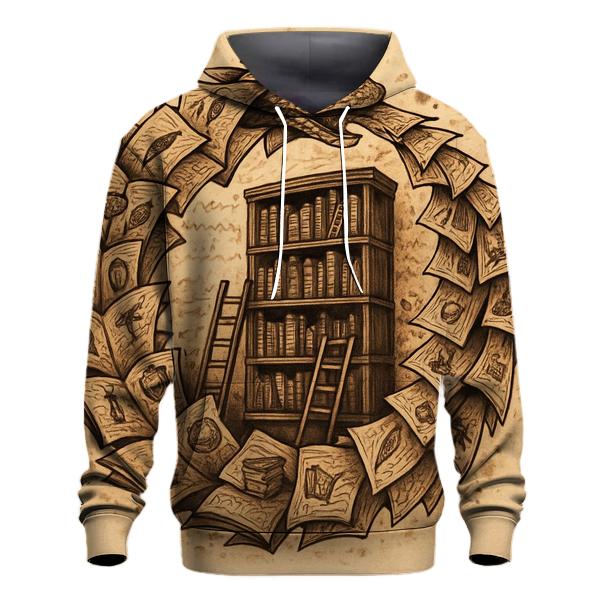 Library Of Turning Pages Ouroboros zip-up hoodies