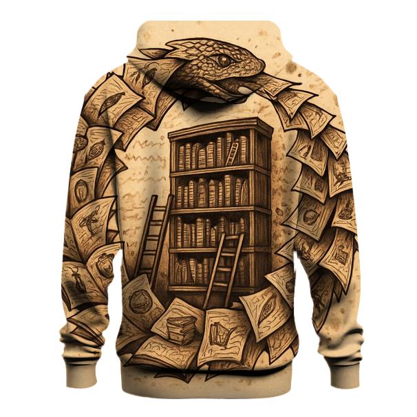 Library Of Turning Pages Ouroboros zip-up hoodies