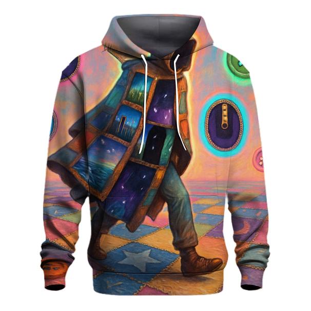Patchwork Portal Walker printed hoodies