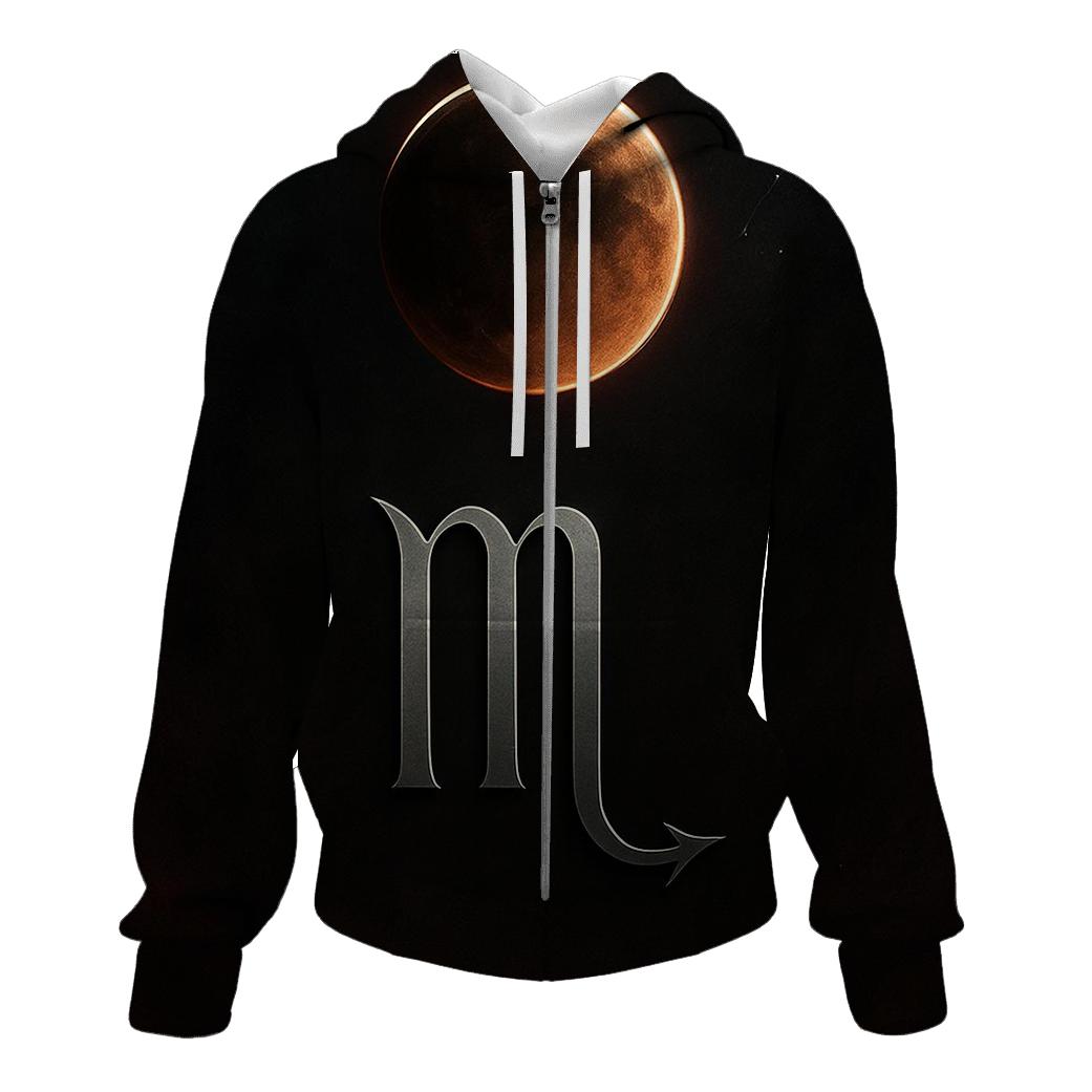 Scorpio Lunar Eclipse Emblem custom hoodies