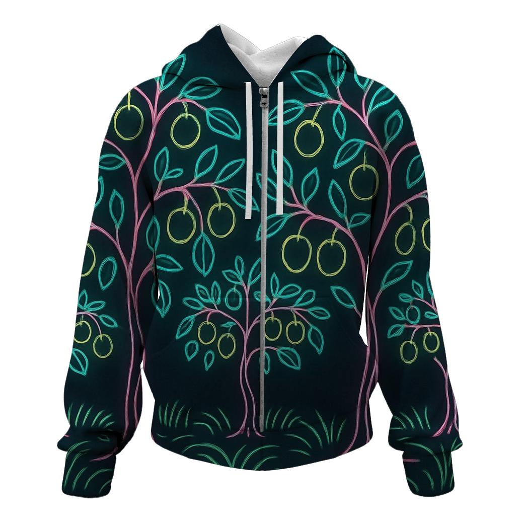 Neon Orchard Linescape pullover hoodies