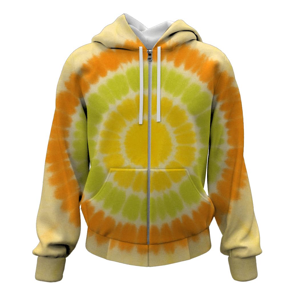 Citrus Offset Bullseye Burst lightweight hoodies