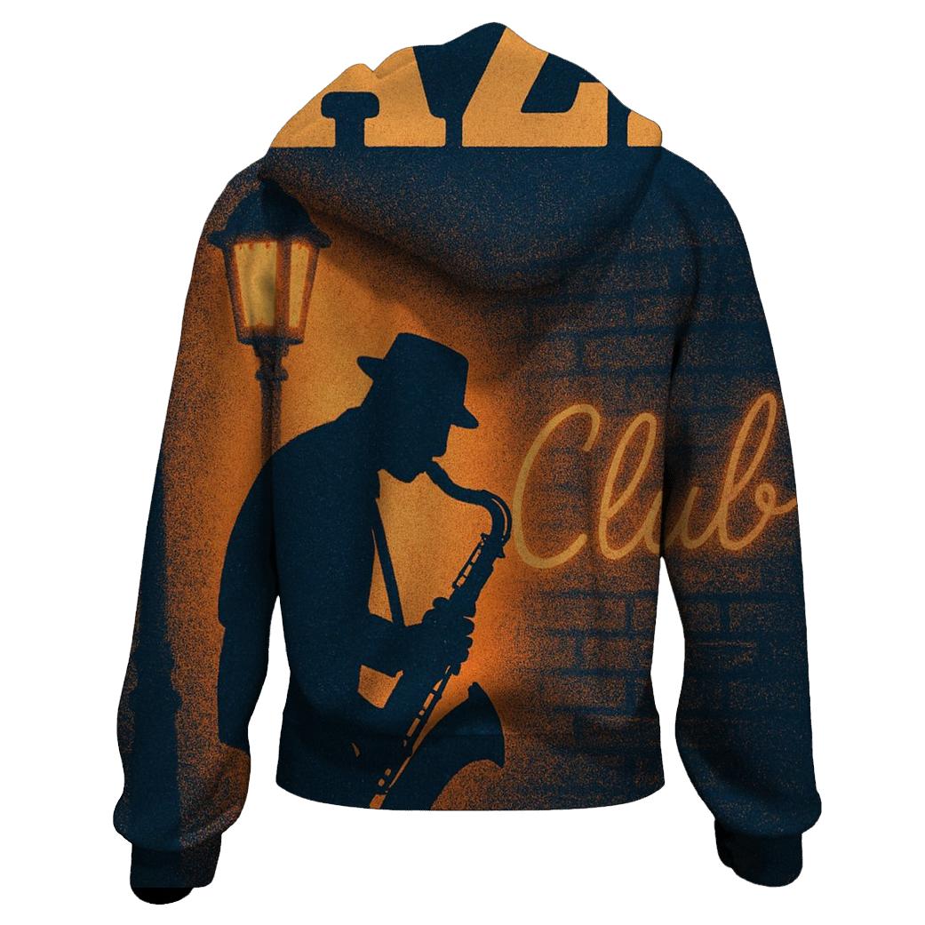 Vintage Jazz Club Night Flyer heavyweight hoodies