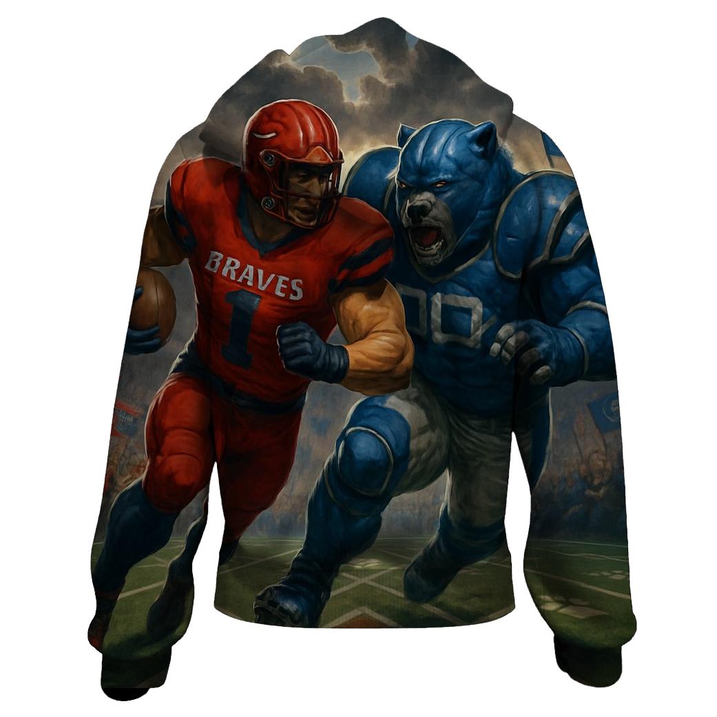 Gridiron Clash At Wrigley Meadows embroidered hoodies