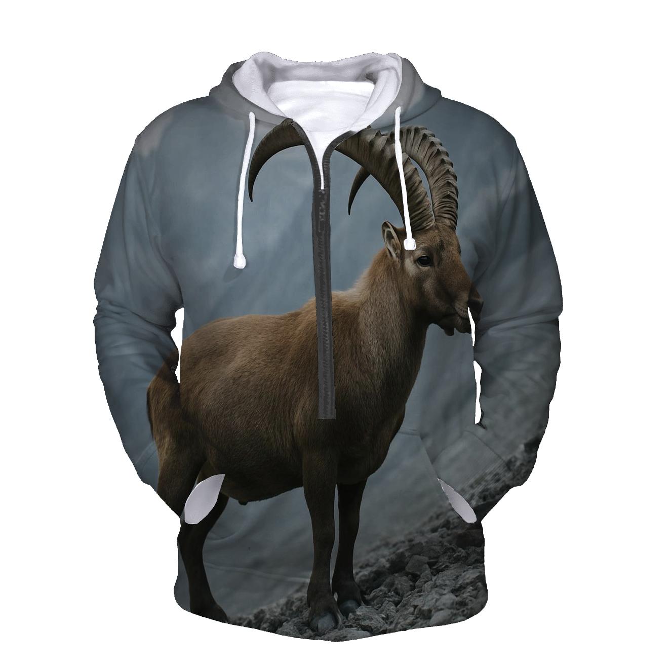 Mountain Ibex On Alpine Scree pullover hoodies