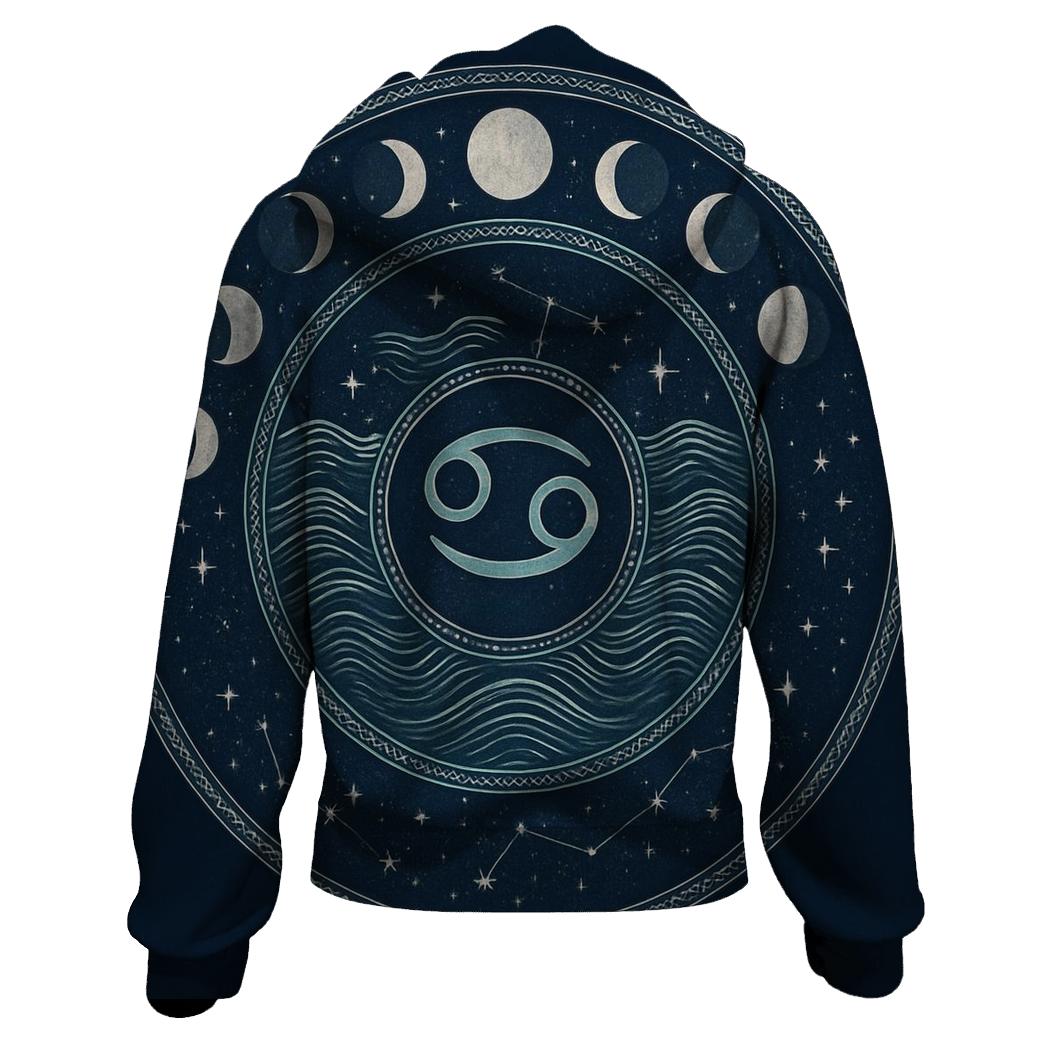 Cancer Moon Tides Mandala premium hoodies