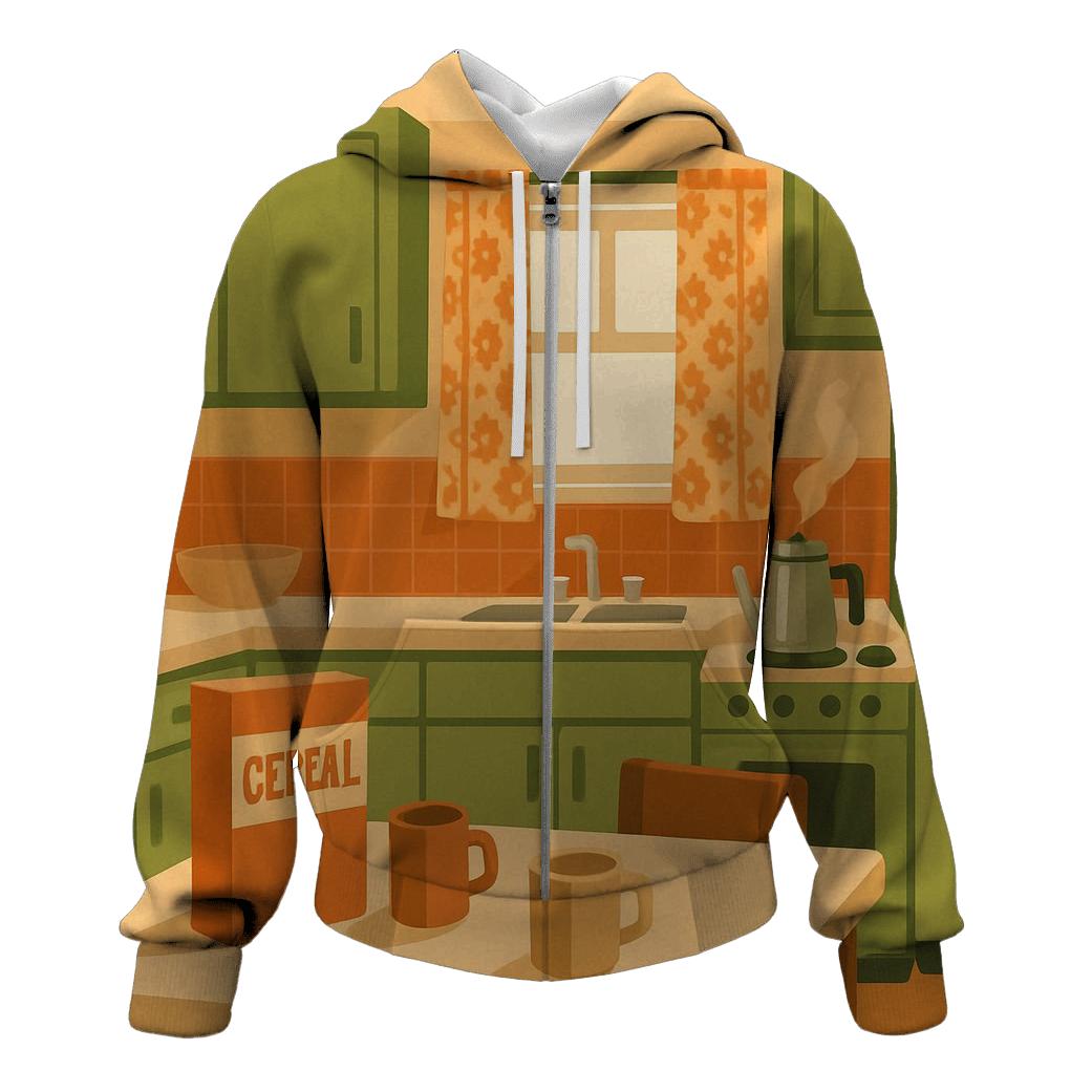 Retro Kitchen Morning heavyweight hoodies