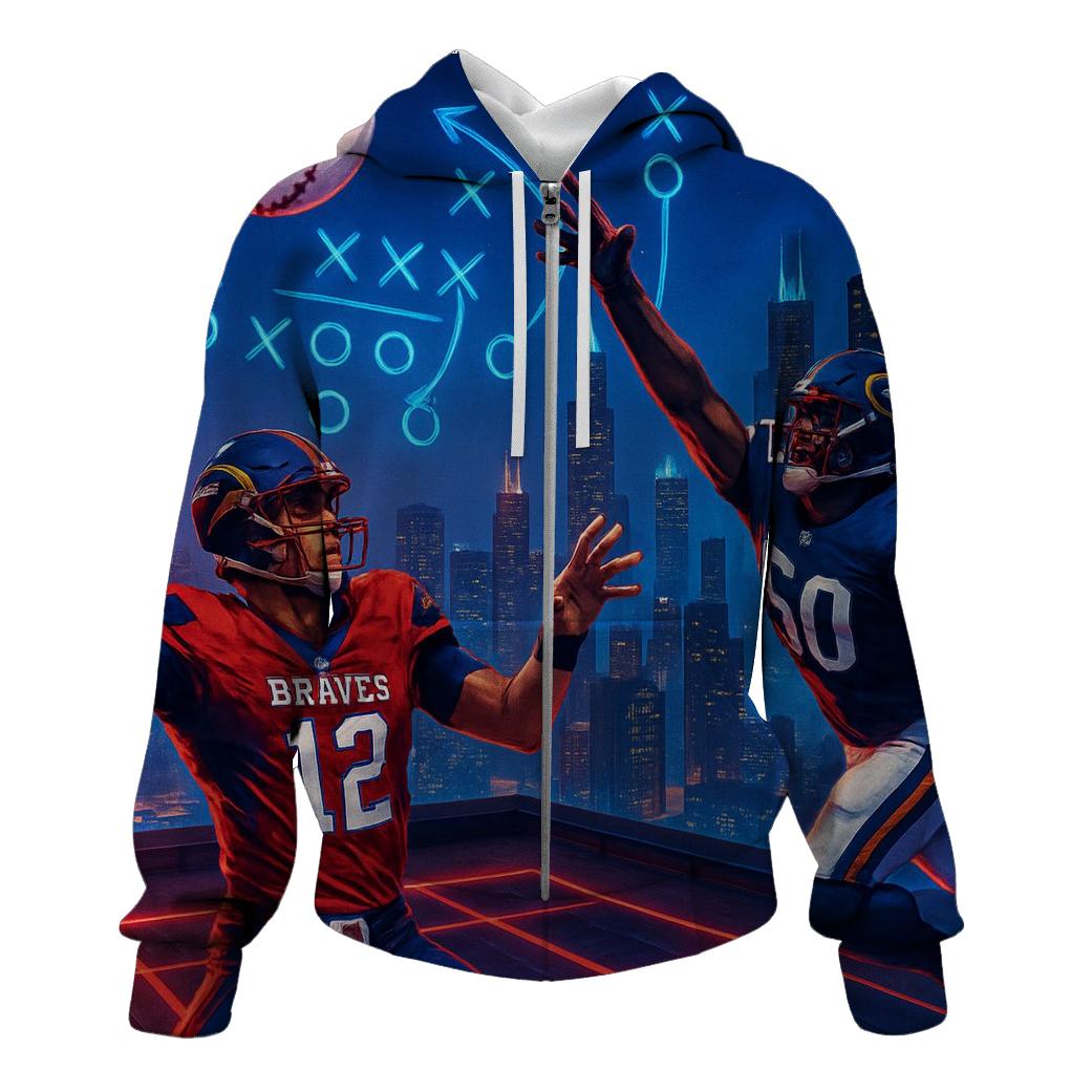 Skyline Stadium Braves Vs Cubs Showdown hoodies fashion