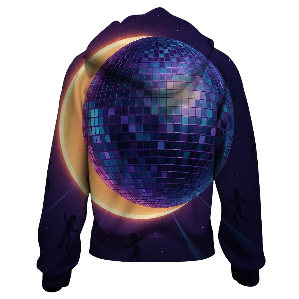 Holographic Disco Eclipse zip-up hoodies
