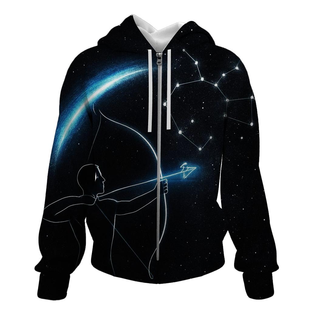 Sagittarius Cosmic Archer Trail premium hoodies