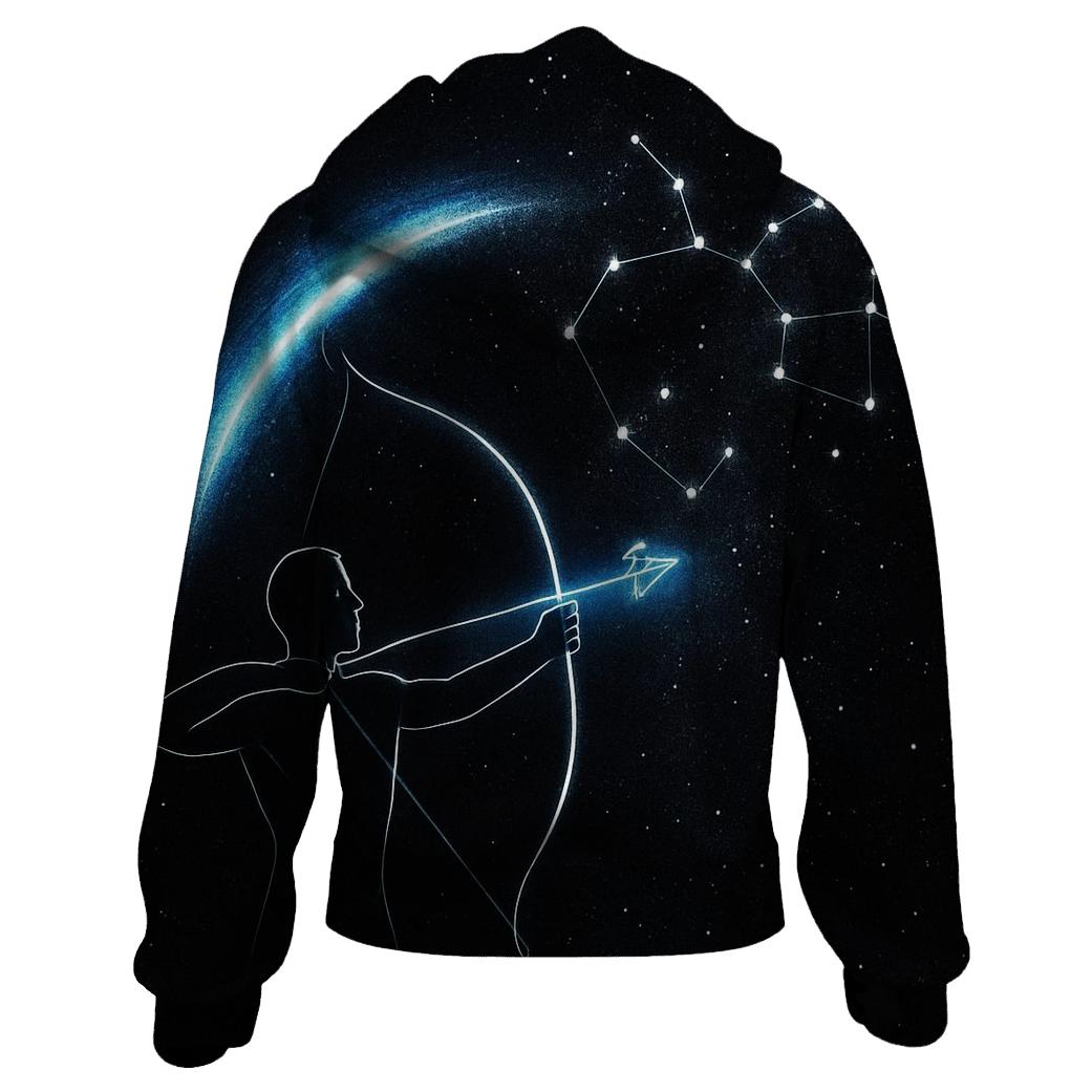 Sagittarius Cosmic Archer Trail premium hoodies