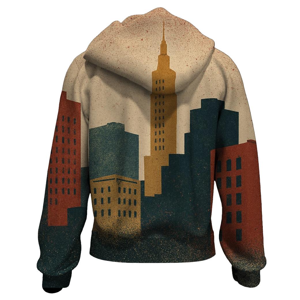 Analog Noise Skyline zip-up hoodies