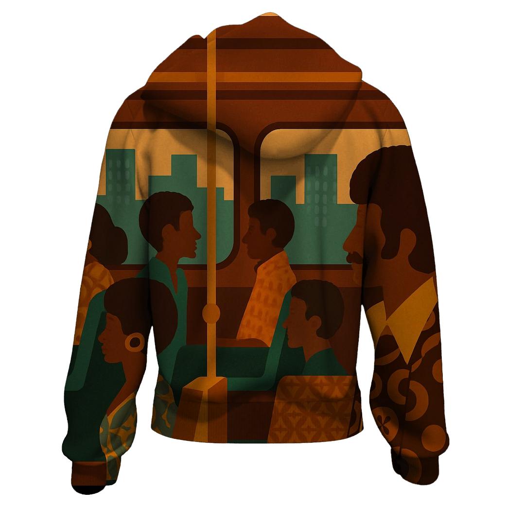 Funky City Bus Ride designer hoodies