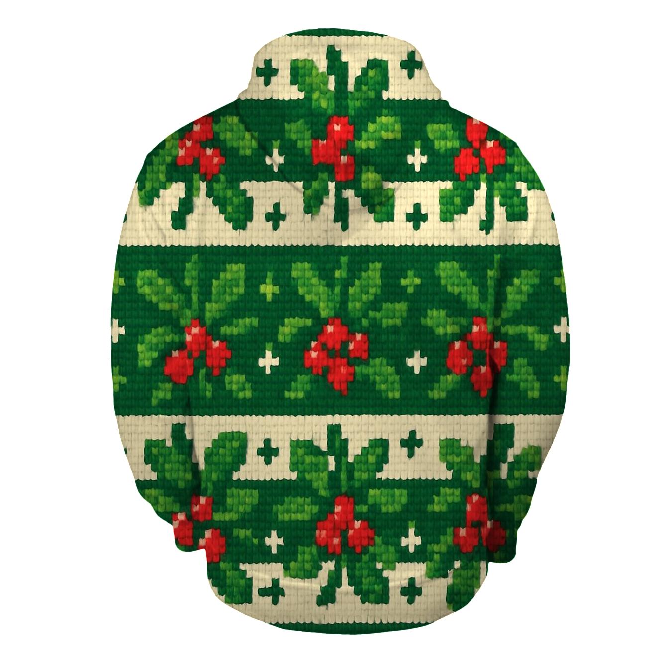 Mistletoe Confetti Stripe Design heavyweight hoodies