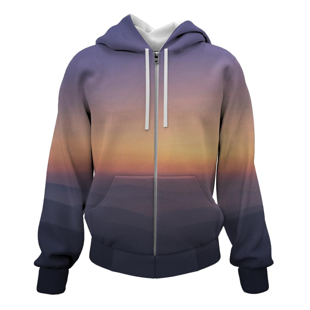 Dawn Mist Valley embroidered hoodies
