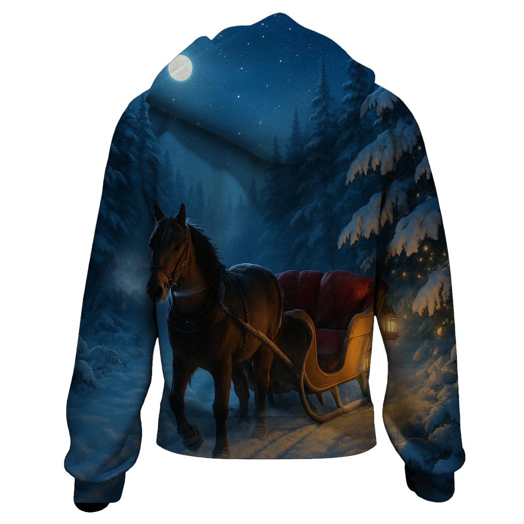 Starlit Sleigh Ride Through The Pines pullover hoodies