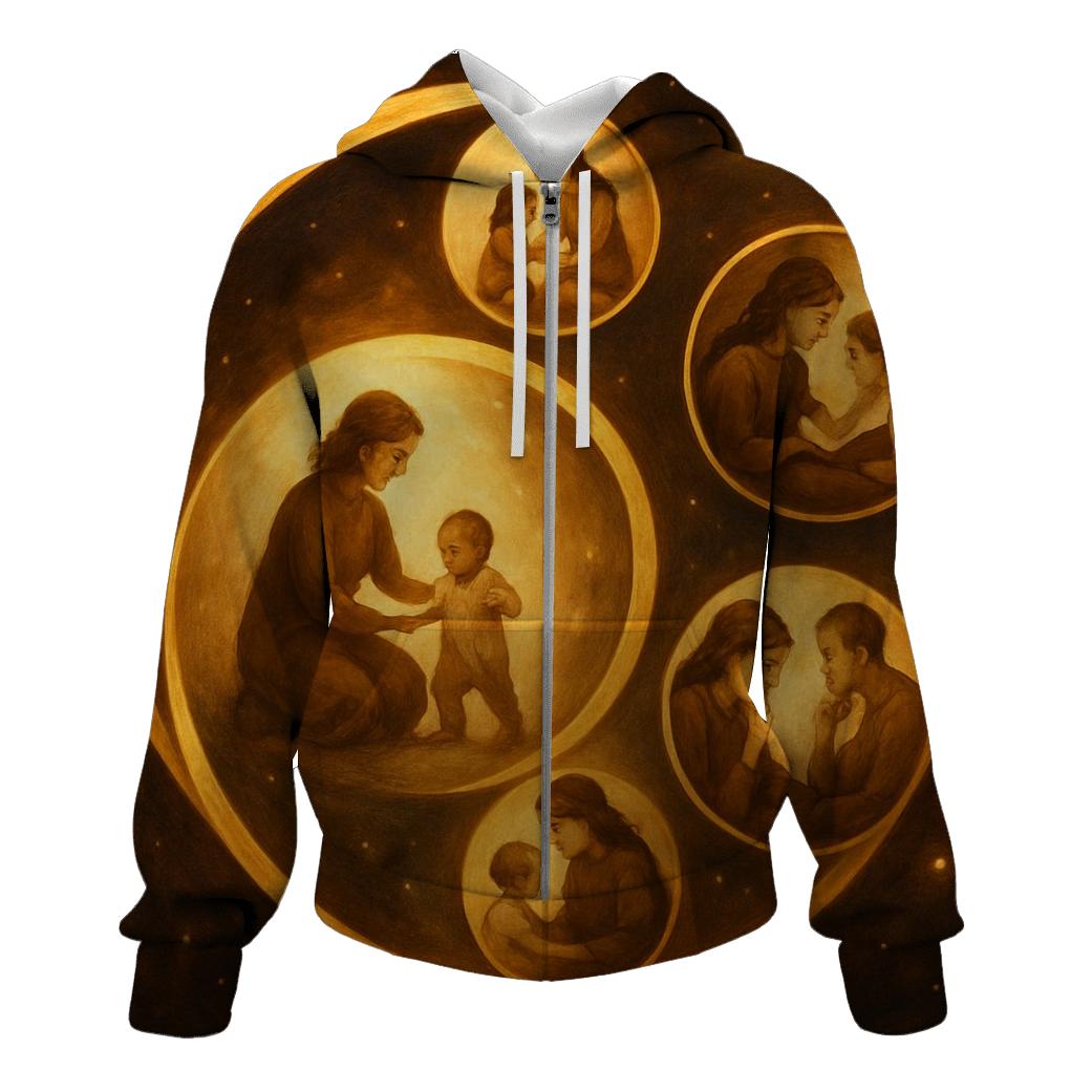 Time Spiral Of Her Life Lessons zip-up hoodies