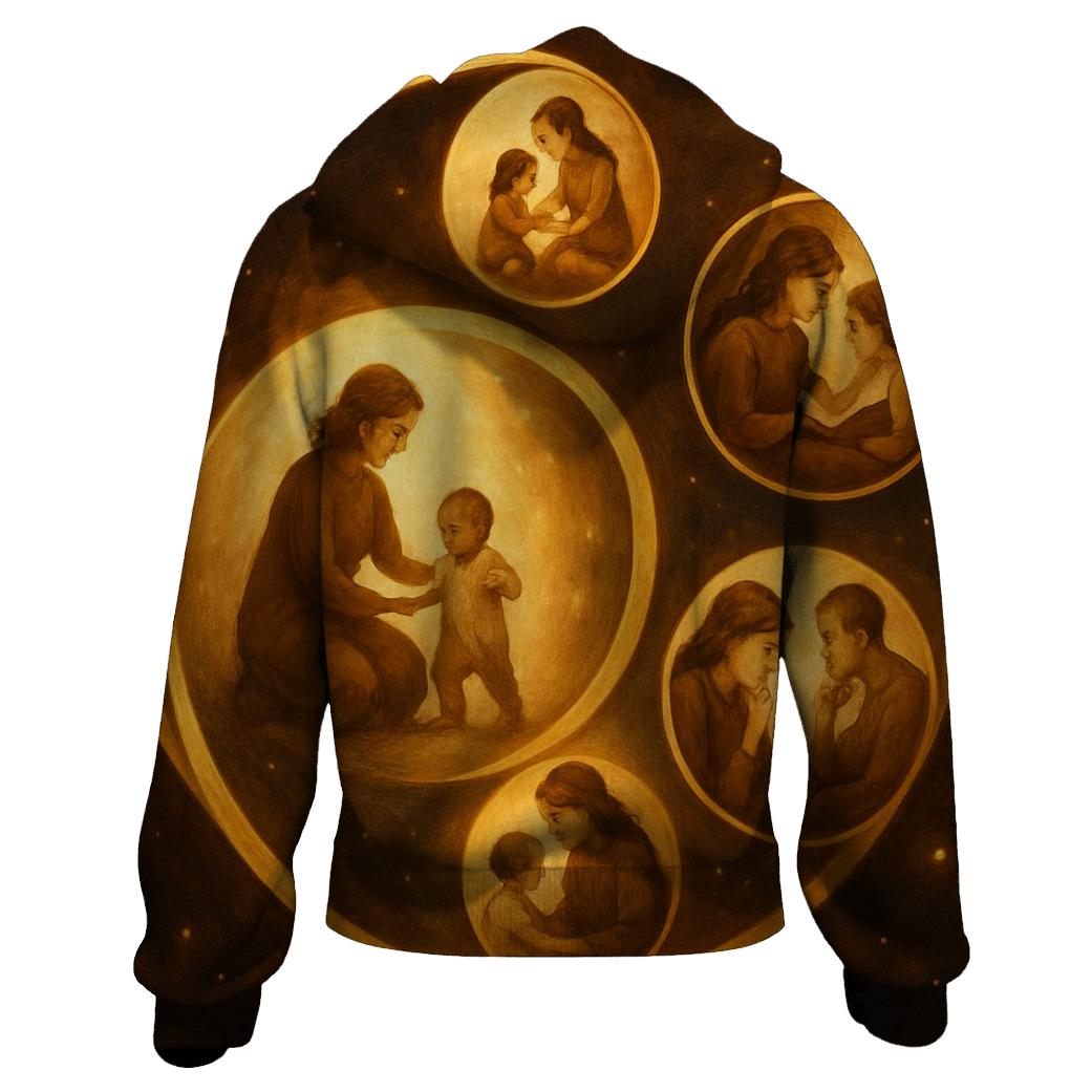 Time Spiral Of Her Life Lessons zip-up hoodies