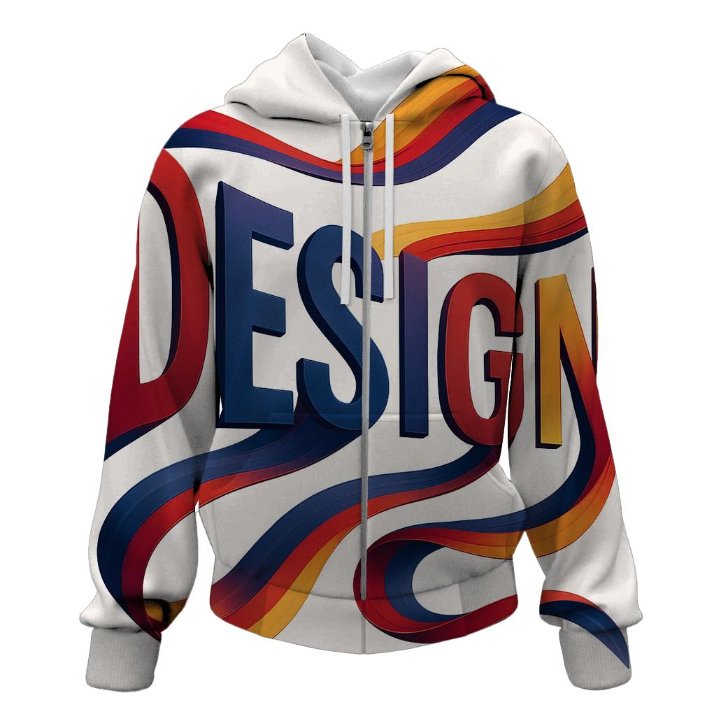 Kinetic Ribbon Typography lightweight hoodies