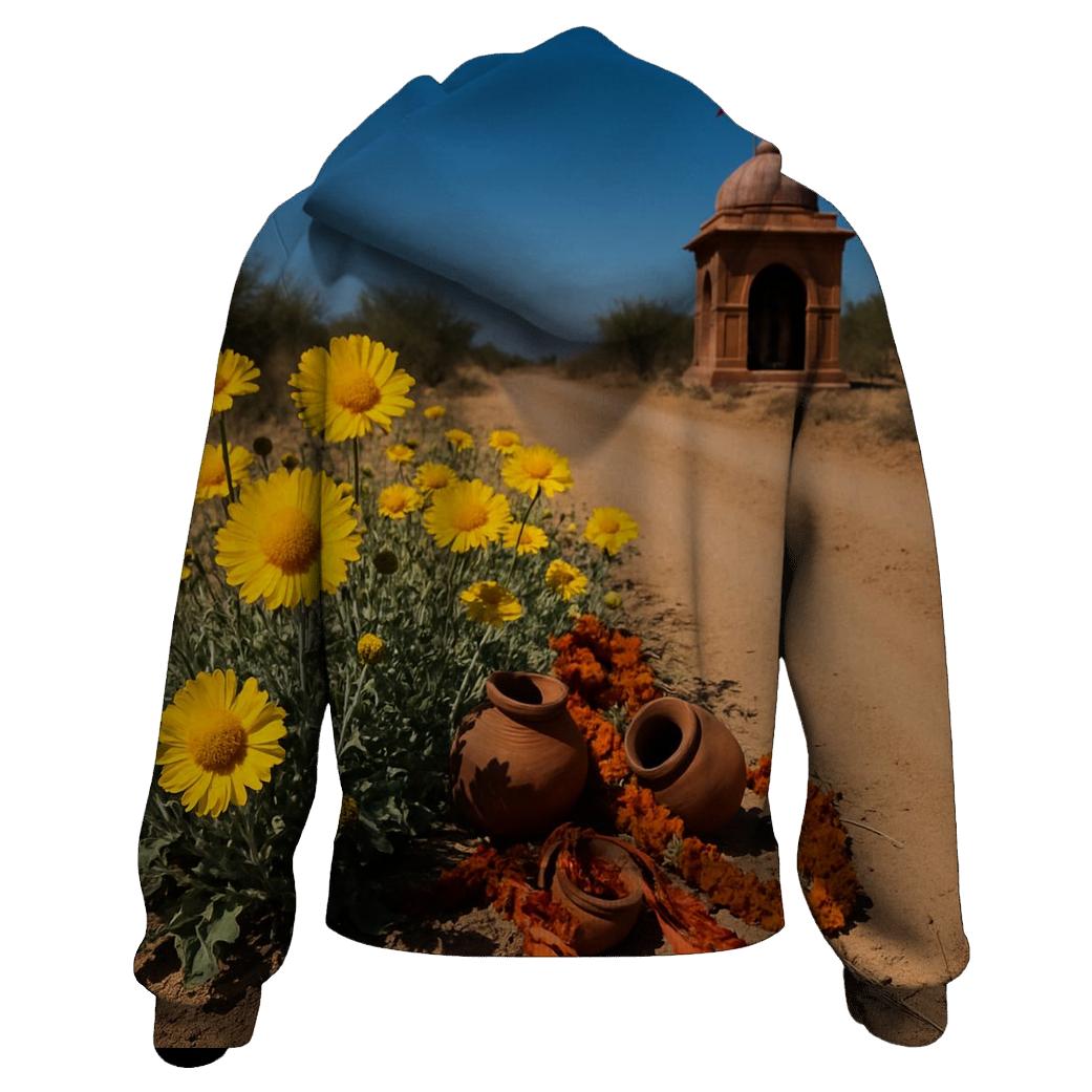 Desert Marigolds Along A Dusty Shrine Road hoodie designs