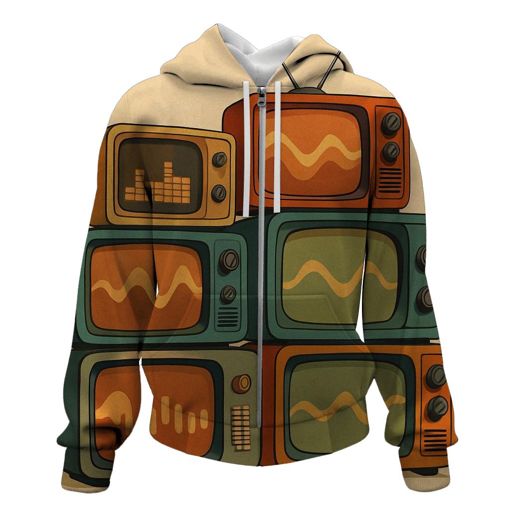 Retro TV Soundwave Lounge heavyweight hoodies