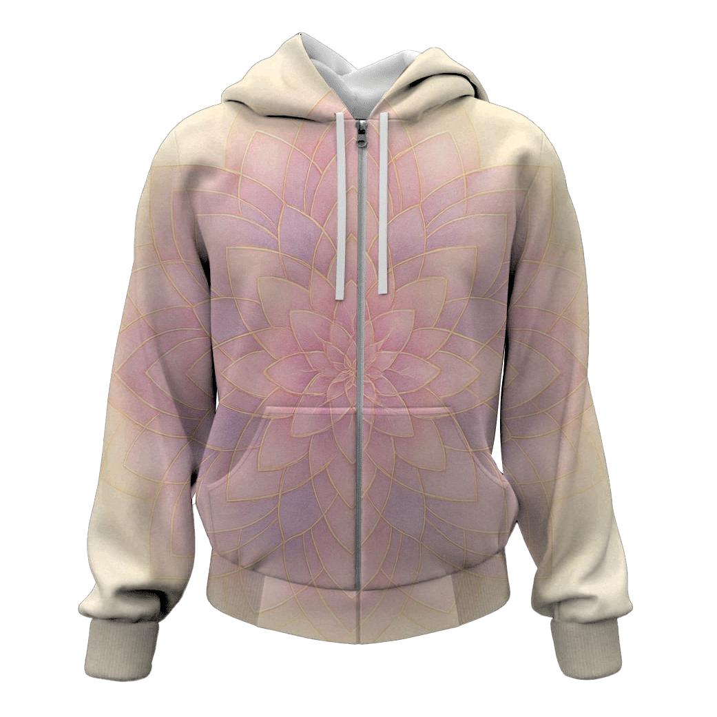 Radiant Petal Mandala hoodies fashion