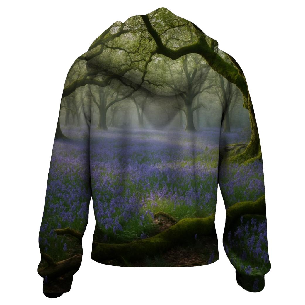 Bluebells Beneath Ancient Oak Canopy hoodie styles