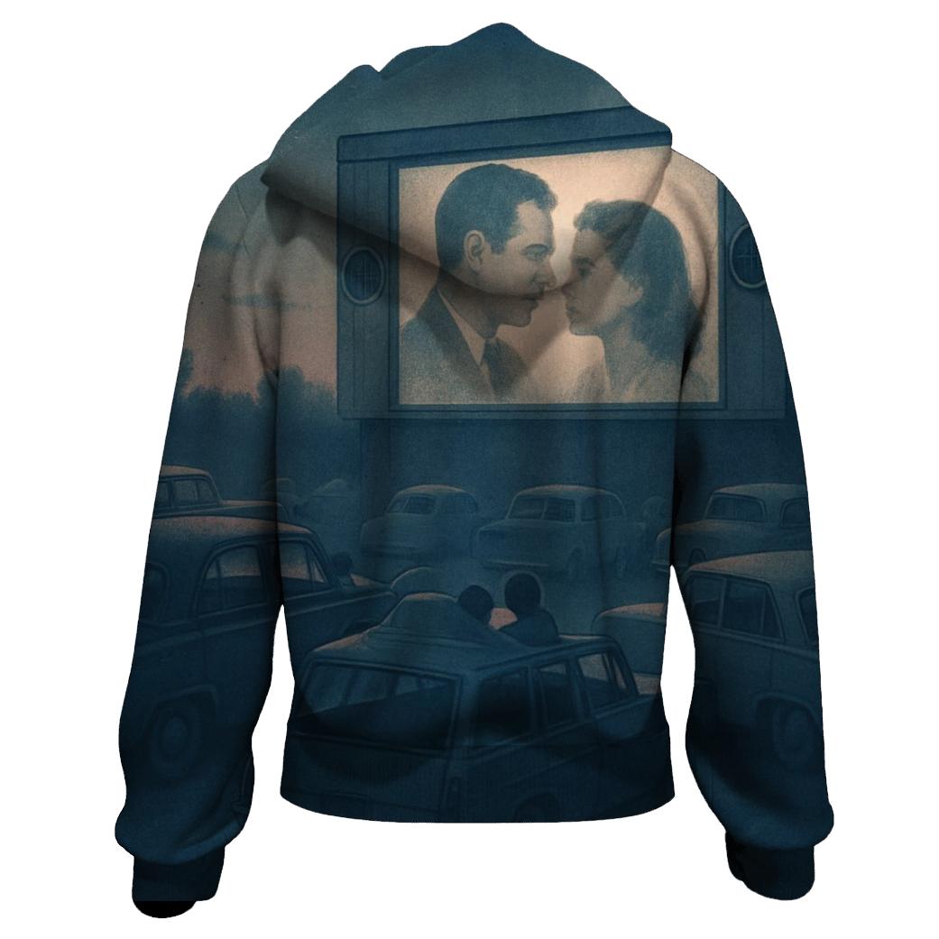 Classic Drive In Movie Night Scene hoodie designs