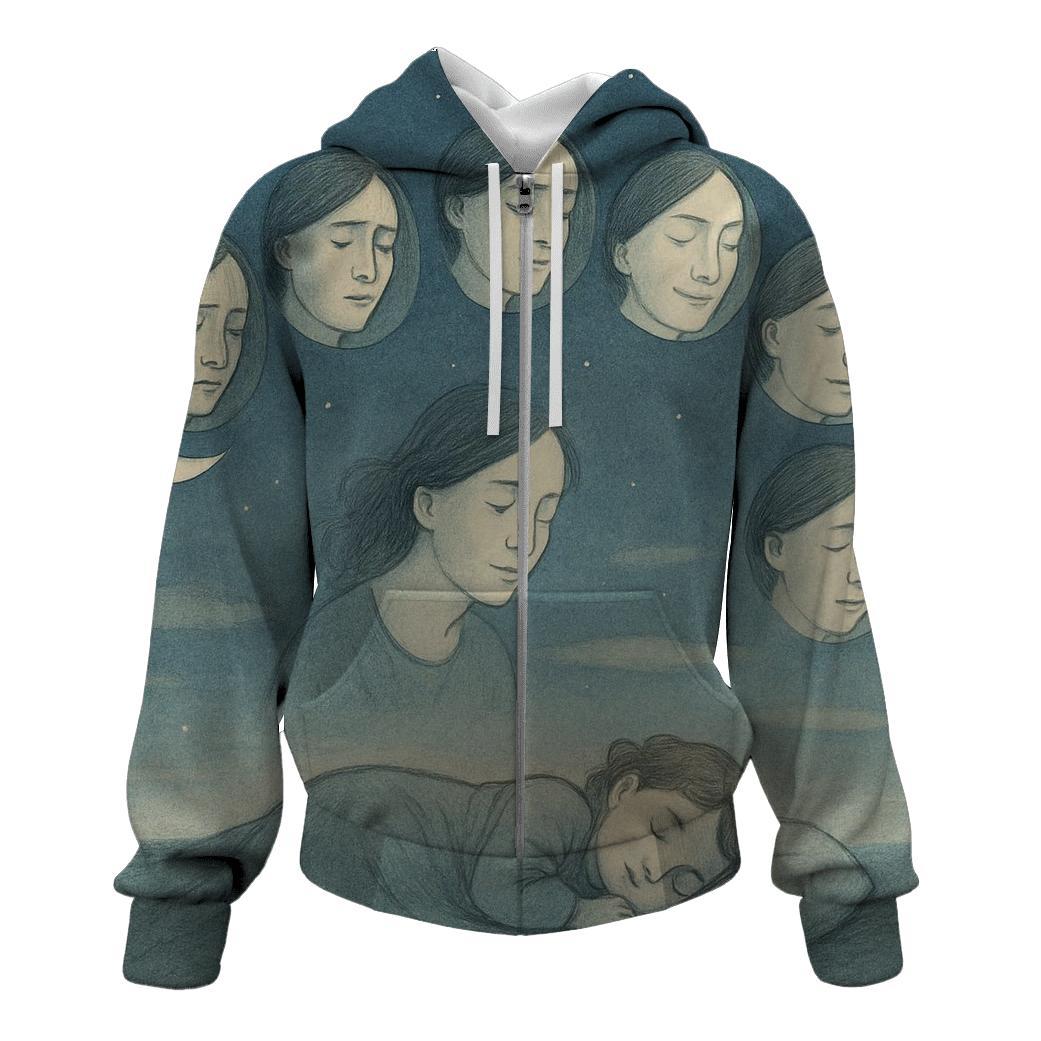Moon Phases Of Her Unseen Emotions heavyweight hoodies