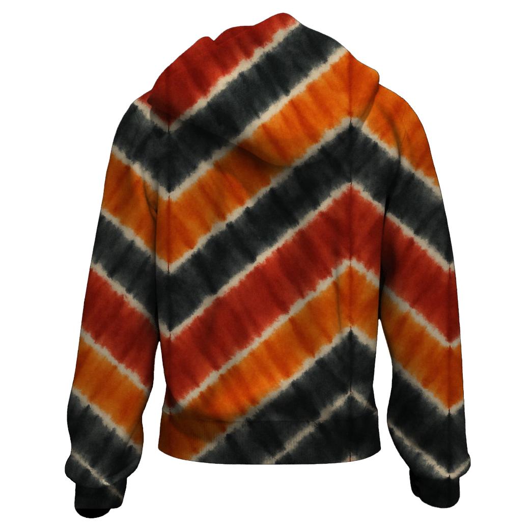 Volcanic Chevron Accordion Bands embroidered hoodies
