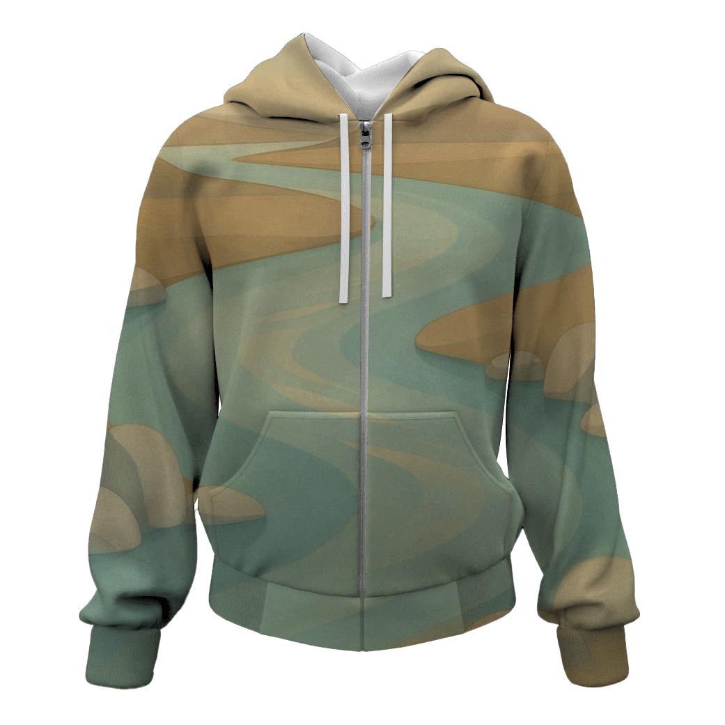 Flowing River Of Moments printed hoodies