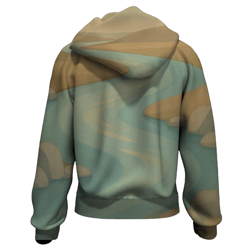 Flowing River Of Moments printed hoodies