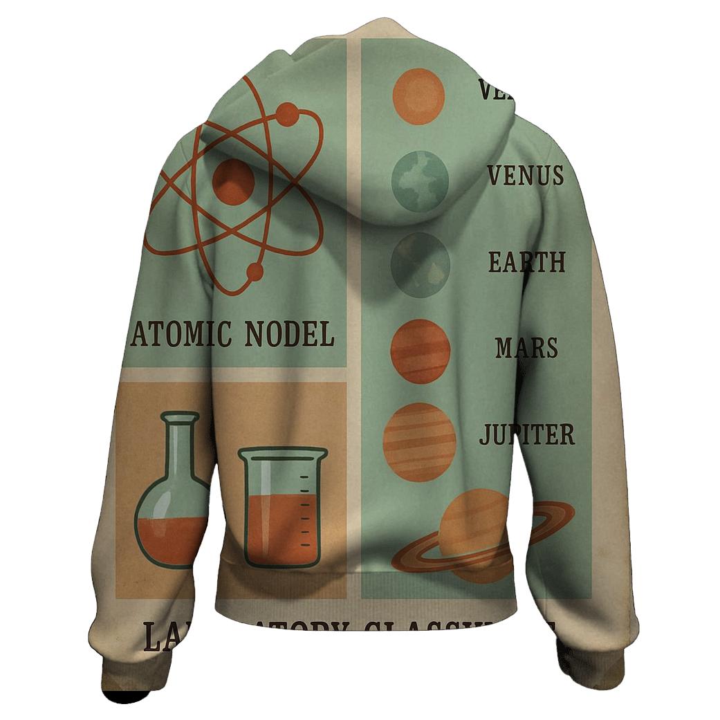 Retro Science Classroom Diagram Poster hoodie designs