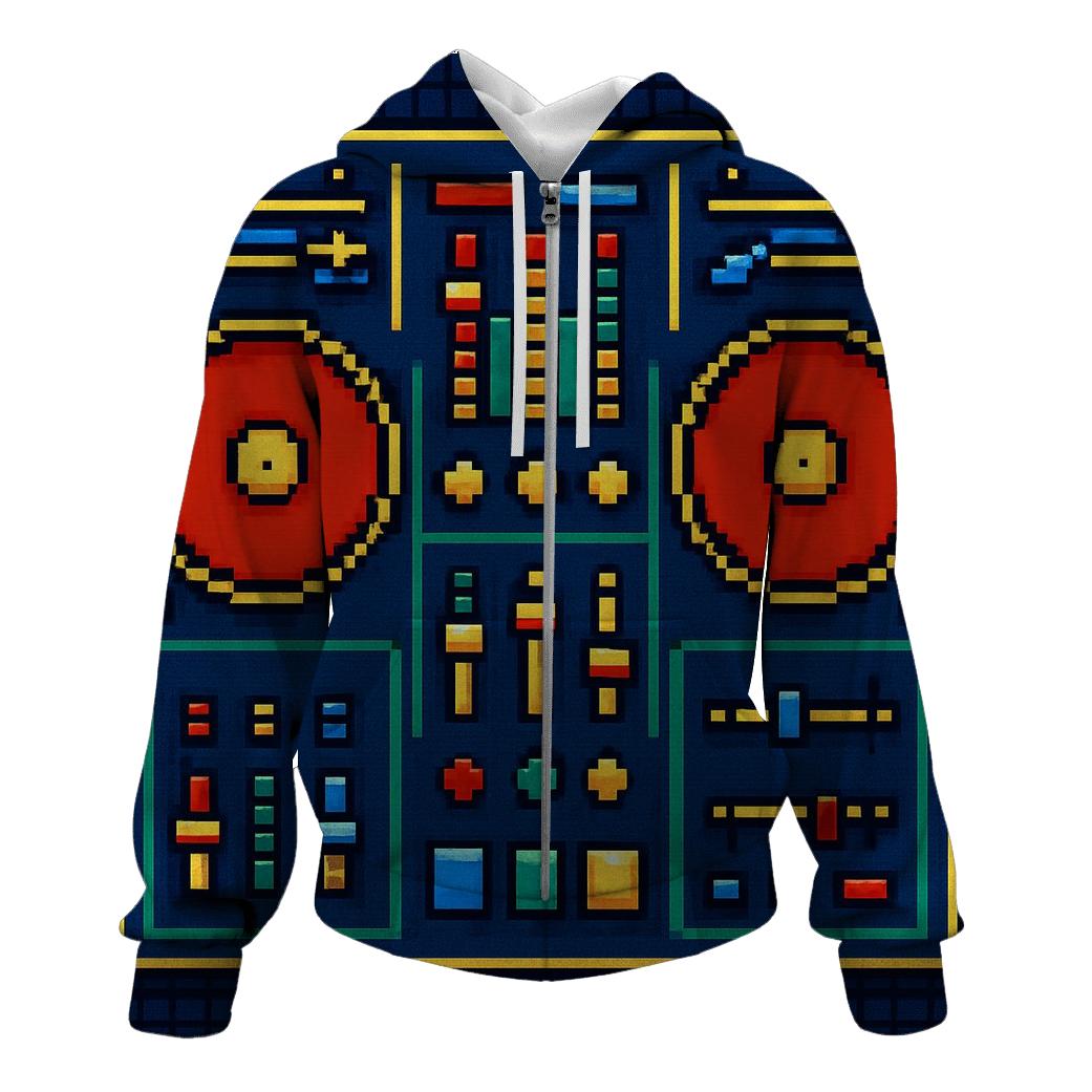 Pixel Arcade DJ Deck hoodie styles