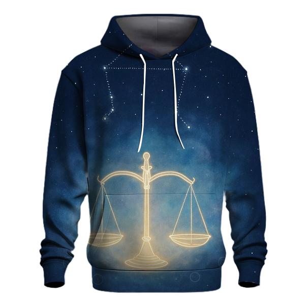 Luminous Libra Star Scales heavyweight hoodies