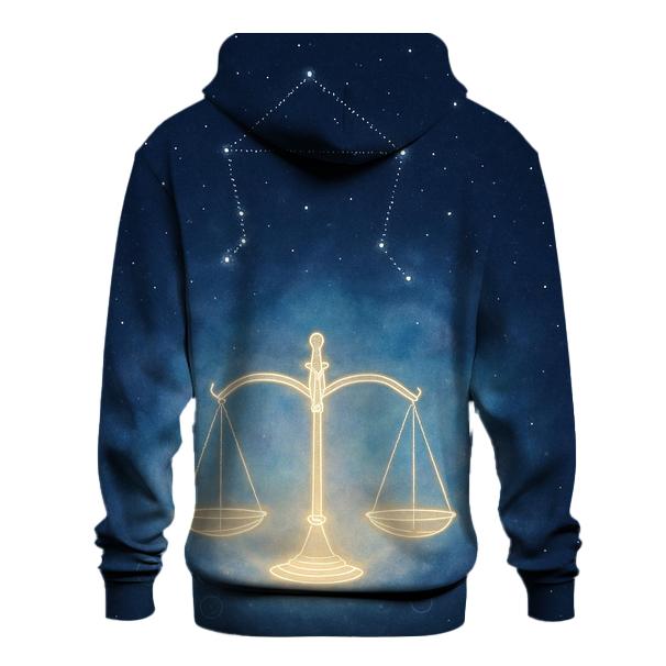 Luminous Libra Star Scales heavyweight hoodies