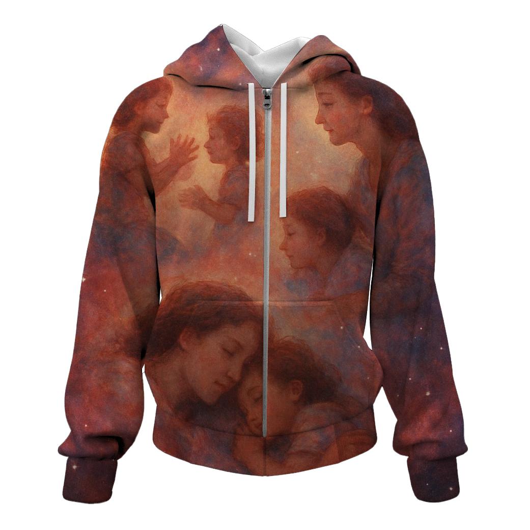 Nebula Of Shared Childhood Memories zip-up hoodies