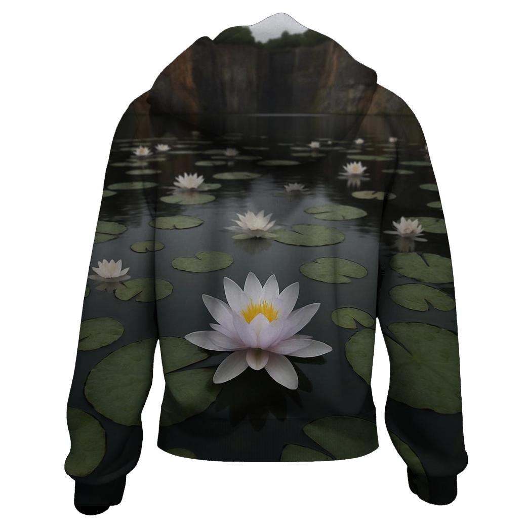 Water Lilies In An Abandoned Quarry Pool hoodie designs