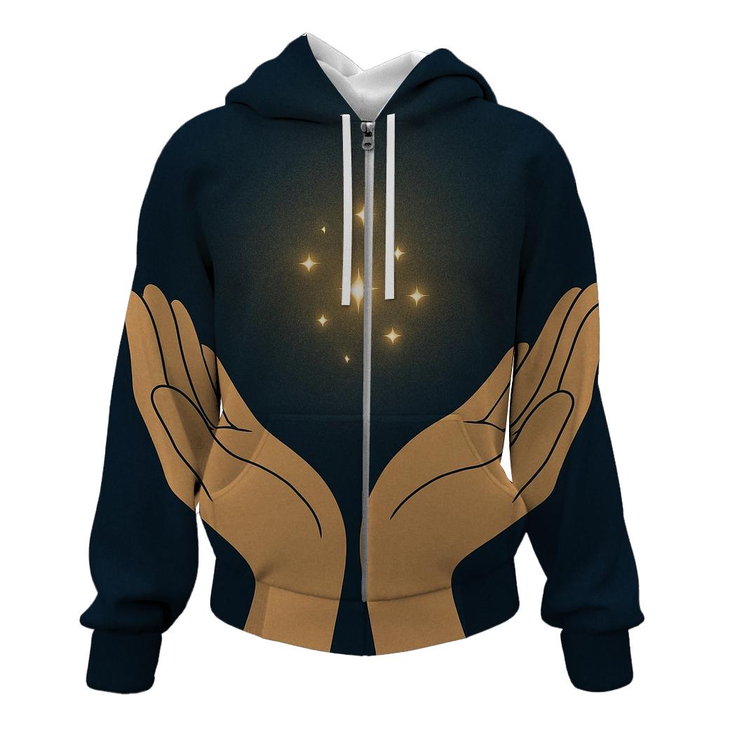Hands Cradling Starlight hoodie designs