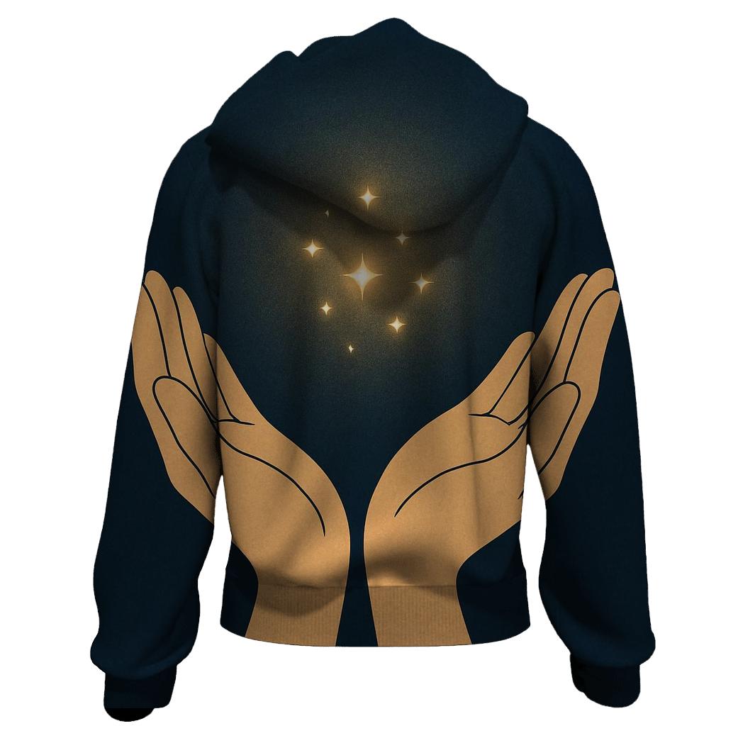 Hands Cradling Starlight hoodie designs