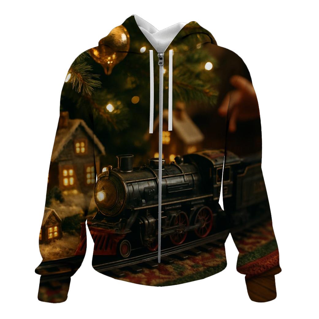 Toy Train Around The Christmas Tree hoodie trends