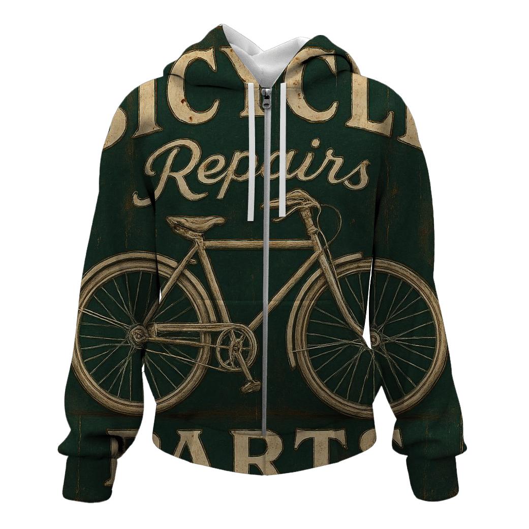 Antique Bicycles Repair Shop Sign hoodie trends