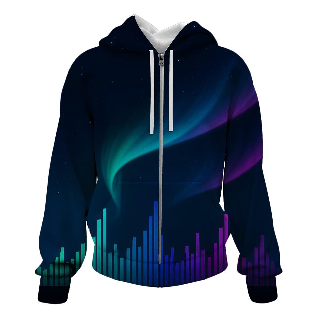 Aurora Equalizer Horizon graphic hoodies
