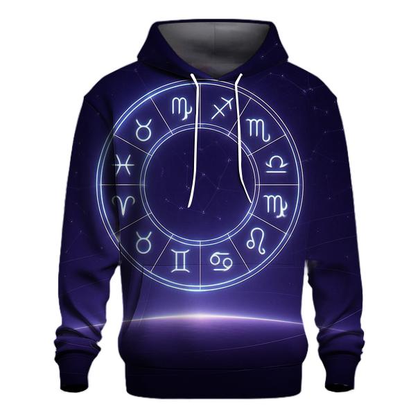 Galactic Zodiac Wheel Horizon premium hoodies